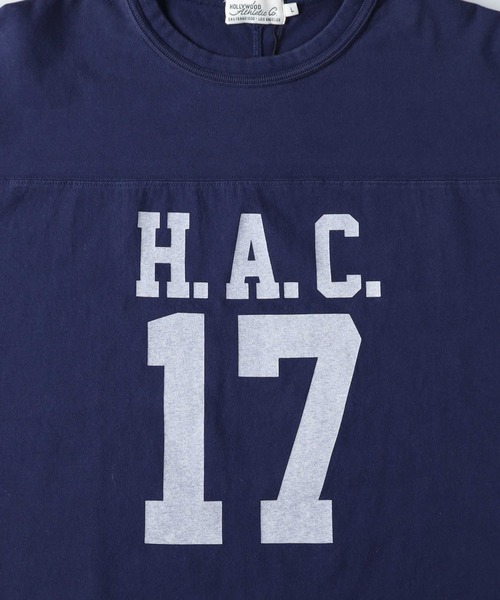 Right-on（ライトオン）の「【Hollywood athletic co】フットボール７分Ｔシャツ（Tシャツ/カットソー・メンズ・ホワイト/ネイビー・S/XL/L/M）」の8枚目の写真