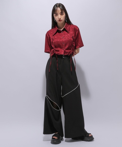 HARE（ハレ）の「ジップカットアウトワイドパンツ(HARE)（その他