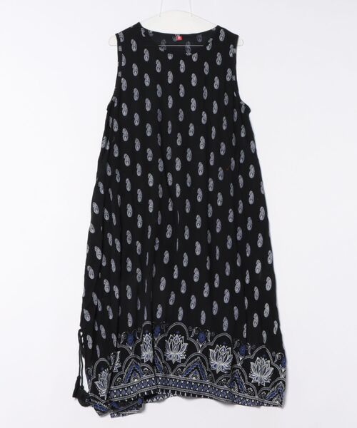 チャイハネ（チャイハネ）の「【チャイハネ】ヨウエンノースリーブワンピース（ワンピース・レディース・グリーン/ブルー/ピンク/ブラック/ダークグリーン/ブラック系その他/ベージュ・FREE）」の3枚目の写真