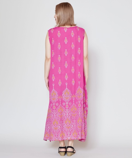 チャイハネ（チャイハネ）の「【チャイハネ】ヨウエンノースリーブワンピース（ワンピース・レディース・グリーン/ブルー/ピンク/ブラック/ダークグリーン/ブラック系その他/ベージュ・FREE）」の17枚目の写真