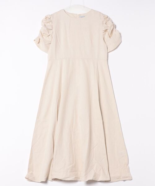 Jayro（ジャイロ）の「綿麻袖デザインワンピース（ワンピース・レディース・ベージュ/ダークブラウン/ブラック・FREE）」の5枚目の写真