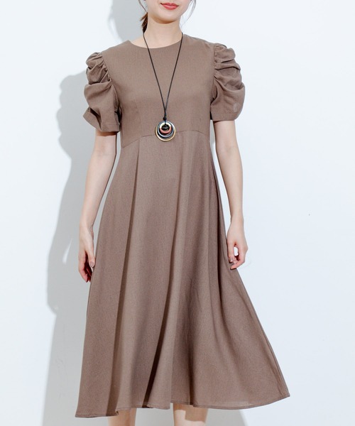 Jayro（ジャイロ）の「綿麻袖デザインワンピース（ワンピース・レディース・ベージュ/ダークブラウン/ブラック・FREE）」の21枚目の写真