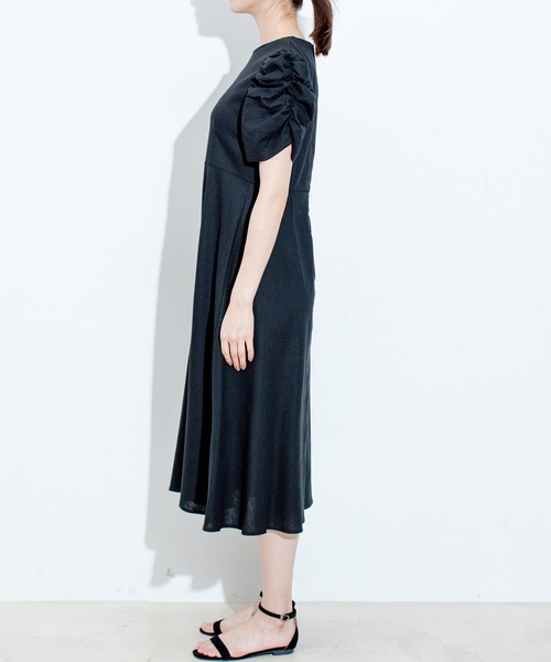 Jayro（ジャイロ）の「綿麻袖デザインワンピース（ワンピース・レディース・ベージュ/ダークブラウン/ブラック・FREE）」の16枚目の写真