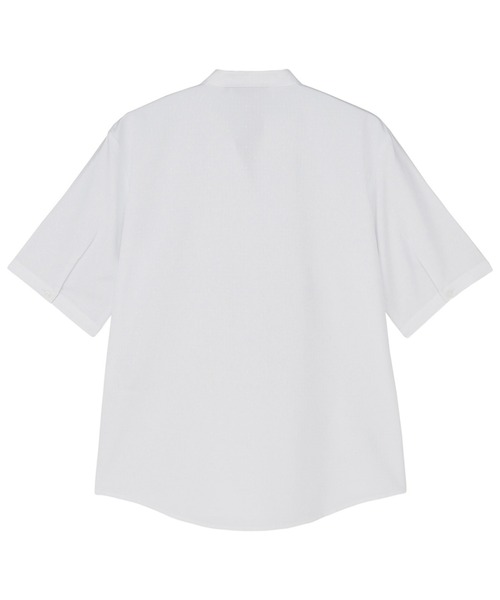TOKYO SHIRTS(トウキョウシャツ)の「【吸水速乾】【COFREX】ピンタックフリル 五分袖ブラウス レディースシャツ(シャツ/ブラウス・レディース・ホワイト・LL/L/M/S)」の4枚目の写真