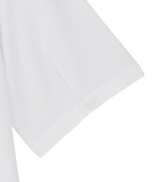 TOKYO SHIRTS(トウキョウシャツ)の「【吸水速乾】【COFREX】ピンタックフリル 五分袖ブラウス レディースシャツ(シャツ/ブラウス・レディース・ホワイト・LL/L/M/S)」の5枚目の写真