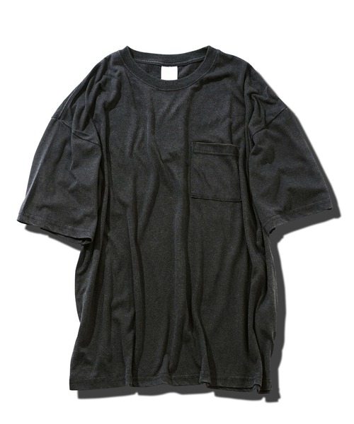 jiggys shop（ジギーズショップ）の「スノーウォッシュ加工ワイドポケット付きオーバーサイズクルーネック半袖Tシャツカットソー（Tシャツ/カットソー・メンズ・ベージュ/ブラック/カーキ・MEDIUM/LARGE/X-LARGE）」の10枚目の写真