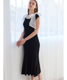 MERCURYDUO | ショルダーリボンニットワンピース(ワンピース)