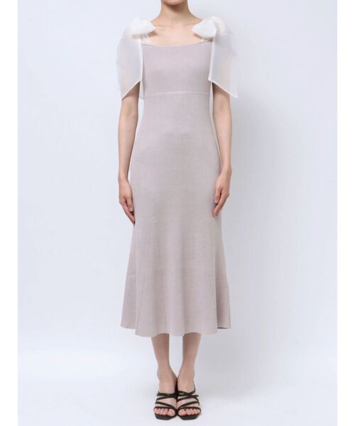 MERCURYDUO（マーキュリーデュオ）の「ショルダーリボンニットワンピース（ワンピース・レディース・ブラック/ブラウン・SMALL/MEDIUM）」の12枚目の写真