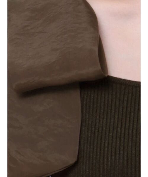 MERCURYDUO（マーキュリーデュオ）の「ショルダーリボンニットワンピース（ワンピース・レディース・ブラック/ブラウン・SMALL/MEDIUM）」の20枚目の写真