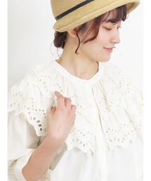 Samansa Mos2 | 二段スカラップレースブラウス(シャツ/ブラウス)