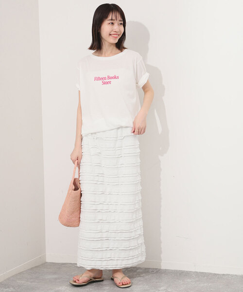 しーちゃん様　SLOBE IENA スカート ホワイト 新品未使用品 スローブ イエナ SLOBE IENA 《追加予約》フリルカットソー