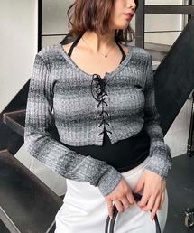 SPIRALGIRL | レースアップホルターネックアンサンブル(アンサンブル)