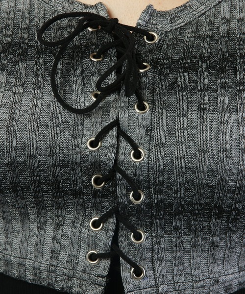 SPIRALGIRL(スパイラルガール)の「レースアップホルターネックアンサンブル(アンサンブル・レディース・ブラック系/ピンク系・FREE)」の21枚目の写真