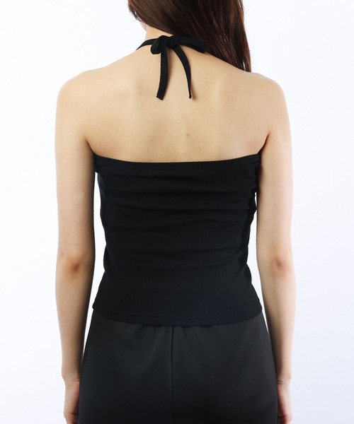 SPIRALGIRL(スパイラルガール)の「レースアップホルターネックアンサンブル(アンサンブル・レディース・ブラック系/ピンク系・FREE)」の3枚目の写真