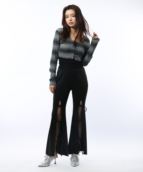 SPIRALGIRL(スパイラルガール)の「レースアップホルターネックアンサンブル(アンサンブル・レディース・ブラック系/ピンク系・FREE)」の15枚目の写真