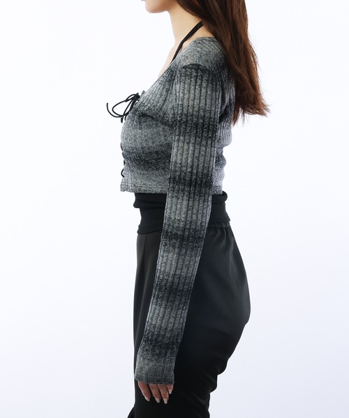 SPIRALGIRL(スパイラルガール)の「レースアップホルターネックアンサンブル(アンサンブル・レディース・ブラック系/ピンク系・FREE)」の17枚目の写真