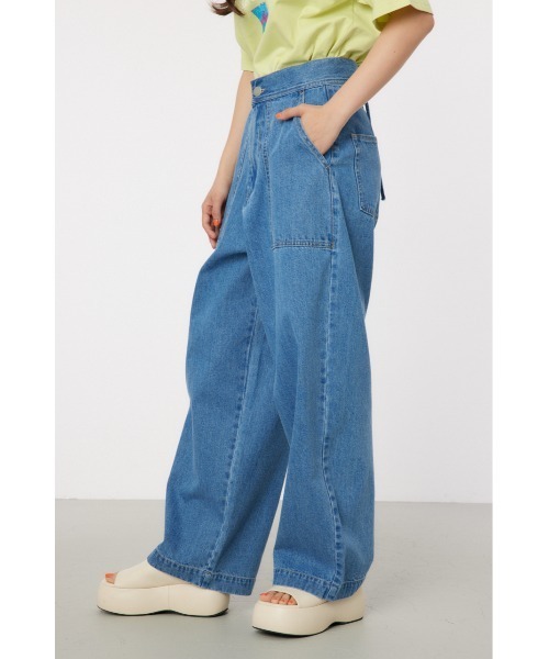 RODEO CROWNS WIDE BOWL（ロデオクラウンズワイドボウル）の「バックレースアップパンツ（その他パンツ・レディース・アイボリー/カーキ/ブルー・SMALL/MEDIUM）」の9枚目の写真