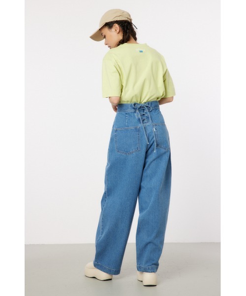 RODEO CROWNS WIDE BOWL（ロデオクラウンズワイドボウル）の「バックレースアップパンツ（その他パンツ・レディース・アイボリー/カーキ/ブルー・SMALL/MEDIUM）」の5枚目の写真