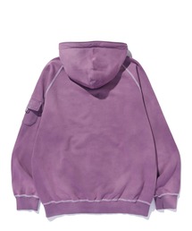 2べージ目　purple♡*ˊᵕˋ* デコパ出品準備オーダーページ XLARGE（エクストララージ）の「PIGMENT DYED EMBOSS LOGO ZIP HOODED