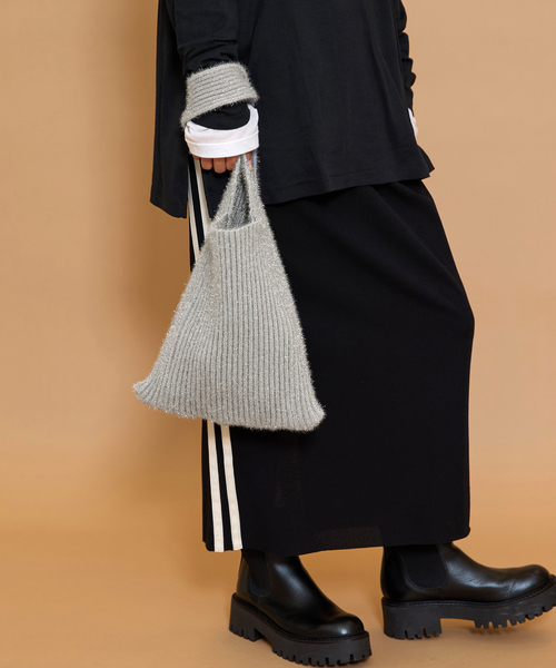 JOURNAL STANDARD relume（ジャーナルスタンダード　レリューム）の「RELUME kirakira Knit BAG（クラッチバッグ・レディース・ブラウン/サックスブルー/チャコールグレー・FREE）」の21枚目の写真