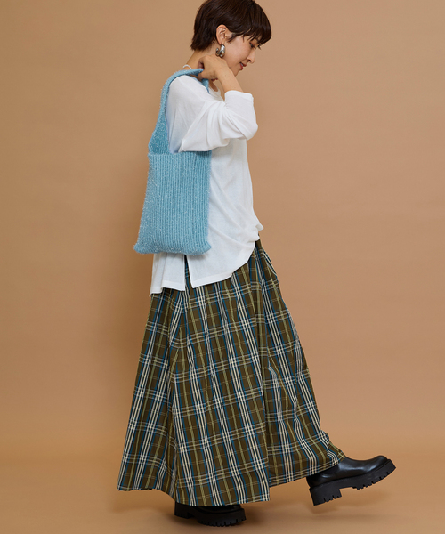 JOURNAL STANDARD relume（ジャーナルスタンダード　レリューム）の「RELUME kirakira Knit BAG（クラッチバッグ・レディース・ブラウン/サックスブルー/チャコールグレー・FREE）」の10枚目の写真