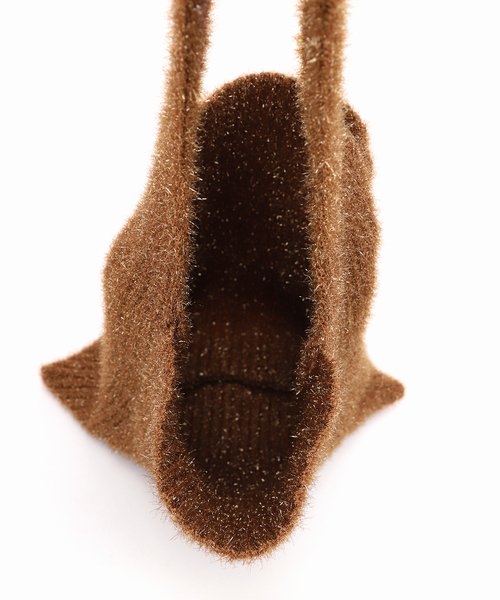 JOURNAL STANDARD relume（ジャーナルスタンダード　レリューム）の「RELUME kirakira Knit BAG（クラッチバッグ・レディース・ブラウン/サックスブルー/チャコールグレー・FREE）」の5枚目の写真