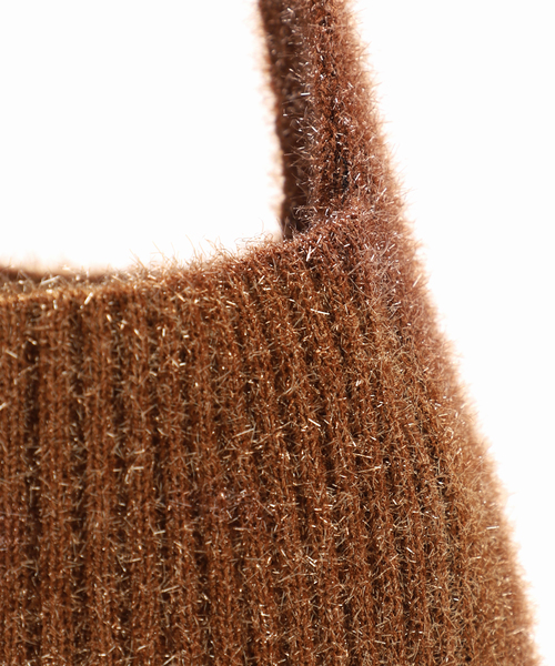 JOURNAL STANDARD relume（ジャーナルスタンダード　レリューム）の「RELUME kirakira Knit BAG（クラッチバッグ・レディース・ブラウン/サックスブルー/チャコールグレー・FREE）」の6枚目の写真