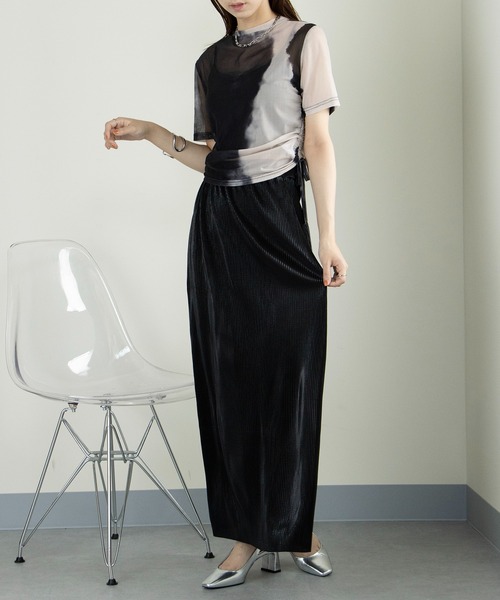 MAISON BREEZE（メゾンブリーズ）の「【MAISON BREEZE】メタリックプリーツSK 223-844-6027 DTK（スカート・レディース・ゴールド/ブラック/シルバー・FREE）」の14枚目の写真