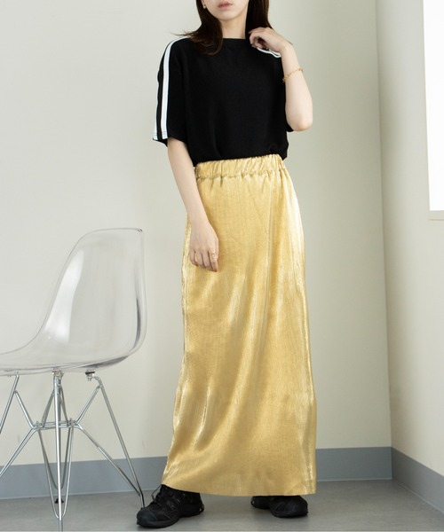 MAISON BREEZE（メゾンブリーズ）の「【MAISON BREEZE】メタリックプリーツSK 223-844-6027 DTK（スカート・レディース・ゴールド/ブラック/シルバー・FREE）」の21枚目の写真