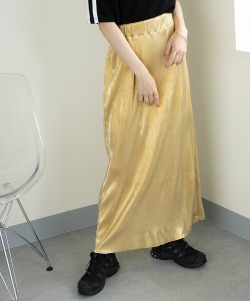 MAISON BREEZE（メゾンブリーズ）の「【MAISON BREEZE】メタリックプリーツSK 223-844-6027 DTK（スカート・レディース・ゴールド/ブラック/シルバー・FREE）」の17枚目の写真