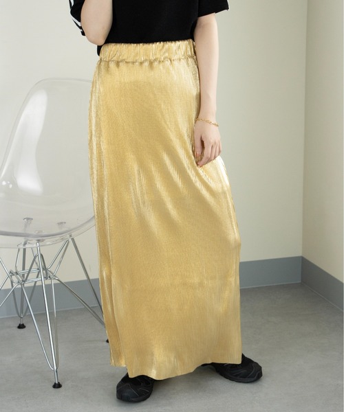 MAISON BREEZE（メゾンブリーズ）の「【MAISON BREEZE】メタリックプリーツSK 223-844-6027 DTK（スカート・レディース・ゴールド/ブラック/シルバー・FREE）」の18枚目の写真