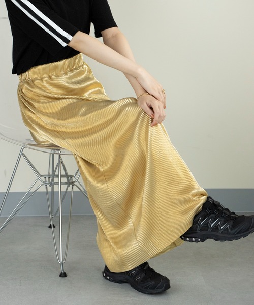 MAISON BREEZE（メゾンブリーズ）の「【MAISON BREEZE】メタリックプリーツSK 223-844-6027 DTK（スカート・レディース・ゴールド/ブラック/シルバー・FREE）」の19枚目の写真
