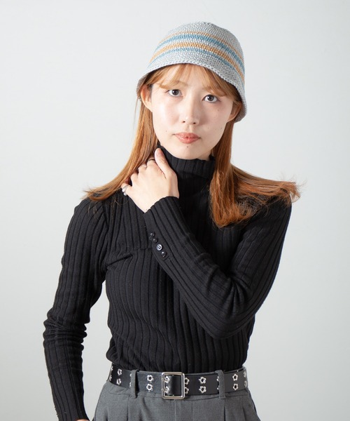 Hand Knitting Crusher Hat / 手編みクラッシャーニットハット（ニット