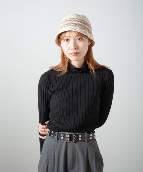 Hand Knitting Crusher Hat / 手編みクラッシャーニットハット