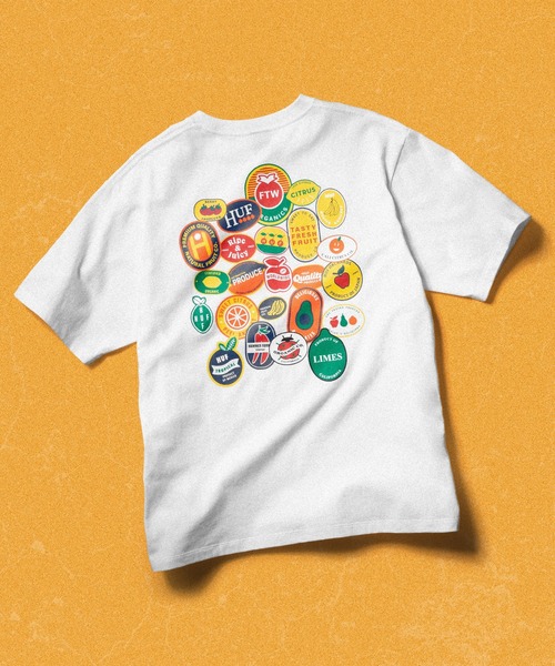 HUF（ハフ）の「FRUITSTAND TEE  / HUF ハフ 半袖 プリント Tシャツ（Tシャツ/カットソー・メンズ・ブラック/サックスブルー/ホワイト・SMALL/MEDIUM/LARGE/X-LARGE/XX-LARGE）」の2枚目の写真