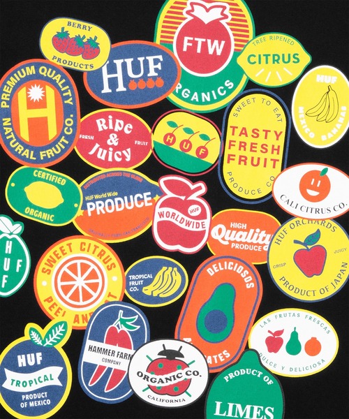 HUF（ハフ）の「FRUITSTAND TEE  / HUF ハフ 半袖 プリント Tシャツ（Tシャツ/カットソー・メンズ・ブラック/サックスブルー/ホワイト・SMALL/MEDIUM/LARGE/X-LARGE/XX-LARGE）」の14枚目の写真