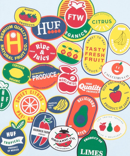HUF（ハフ）の「FRUITSTAND TEE  / HUF ハフ 半袖 プリント Tシャツ（Tシャツ/カットソー・メンズ・ブラック/サックスブルー/ホワイト・SMALL/MEDIUM/LARGE/X-LARGE/XX-LARGE）」の18枚目の写真