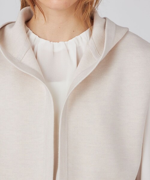 24AW 完売品✨ボールジィ ウールポリエステルミラノリブフーディジレ ベージュ Ballsey ウールポリエステル ミラノリブ フーディジレ