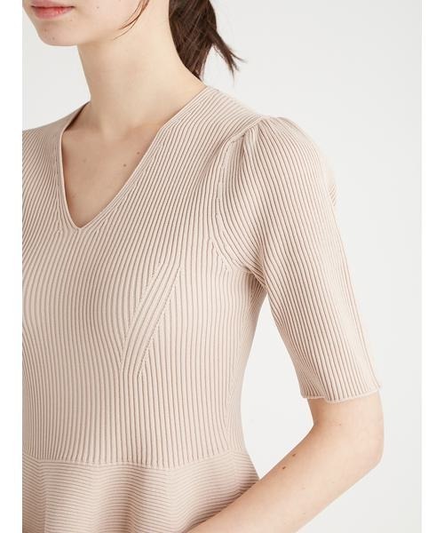 CELFORD（セルフォード）の「ニットドッキングタフタワンピース