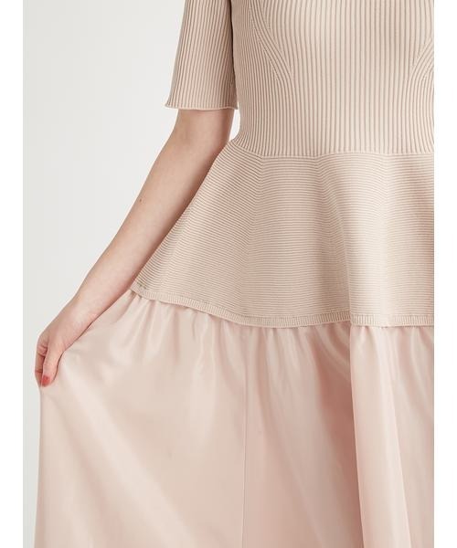 CELFORD（セルフォード）の「ニットドッキングタフタワンピース