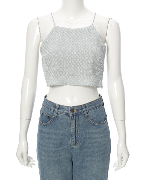 SET UP対応】オパールフリンジキャミソールビスチェ（キャミソール