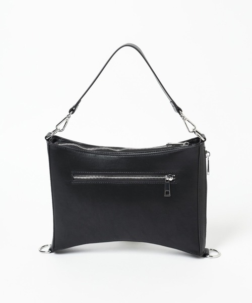 HARE（ハレ）の「ZIP2WAYショルダーBAG(HARE)（ショルダーバッグ・メンズ・ブラック/ブラック系その他・FREE）」の5枚目の写真