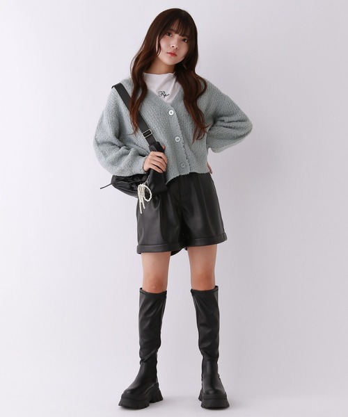 repipi armario（レピピ アルマリオ）の「フェイクレザーショートパンツ（その他パンツ・キッズ・ブラック/ブラウン・SMALL/MEDIUM/LARGE）」の7枚目の写真