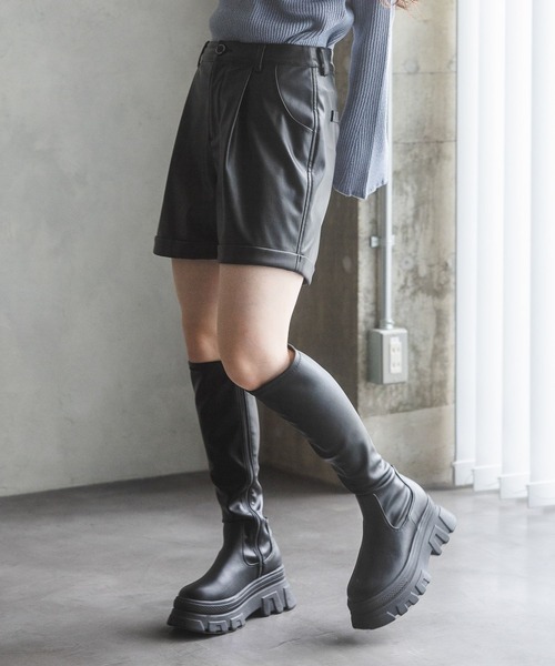 repipi armario（レピピ アルマリオ）の「フェイクレザーショートパンツ（その他パンツ・キッズ・ブラック/ブラウン・SMALL/MEDIUM/LARGE）」の19枚目の写真