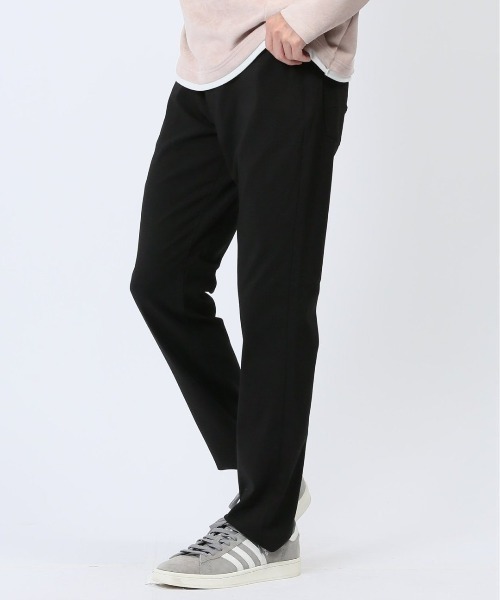 【セール】m.f.エディトリアルメンズ クロスストレッチ スリムパンツ 黒（チノパンツ）｜m.f.editorial（エムエフエディトリアル）