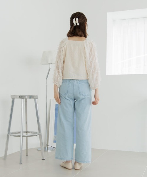 flower（フラワー）の「バタフライリボントップ（シャツ/ブラウス・レディース・ブラック/アイボリー・FREE）」の8枚目の写真