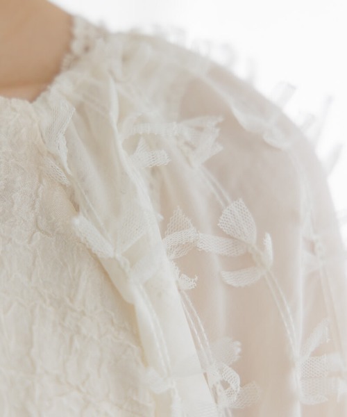 flower（フラワー）の「バタフライリボントップ（シャツ/ブラウス・レディース・ブラック/アイボリー・FREE）」の9枚目の写真