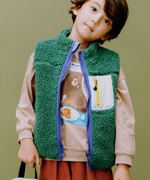 BEAMS mini | ボアキルト リバーシブル ベスト 2024FW（90～130cm）(ベスト)