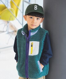 BEAMS mini | ボアキルト リバーシブル ベスト 2024FW（90～130cm）(ベスト)
