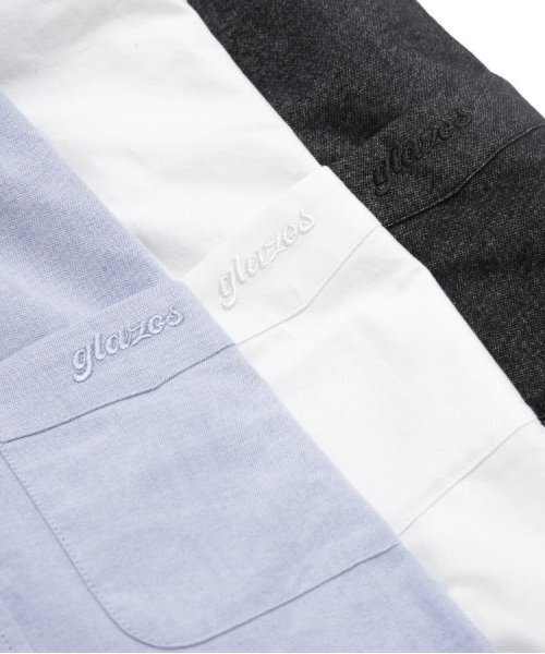 GLAZOS（グラソス）の「【大人向けサイズあり】オックスフォードボタンダウンシャツ（シャツ/ブラウス・キッズ・ブラック/ブルー/ホワイト・S/M/L/LL）」の12枚目の写真